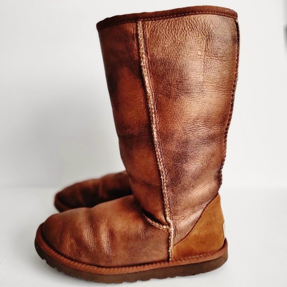 UGG Boots Metallic Bronze Classic Australia Tall - Picture 3 of 7